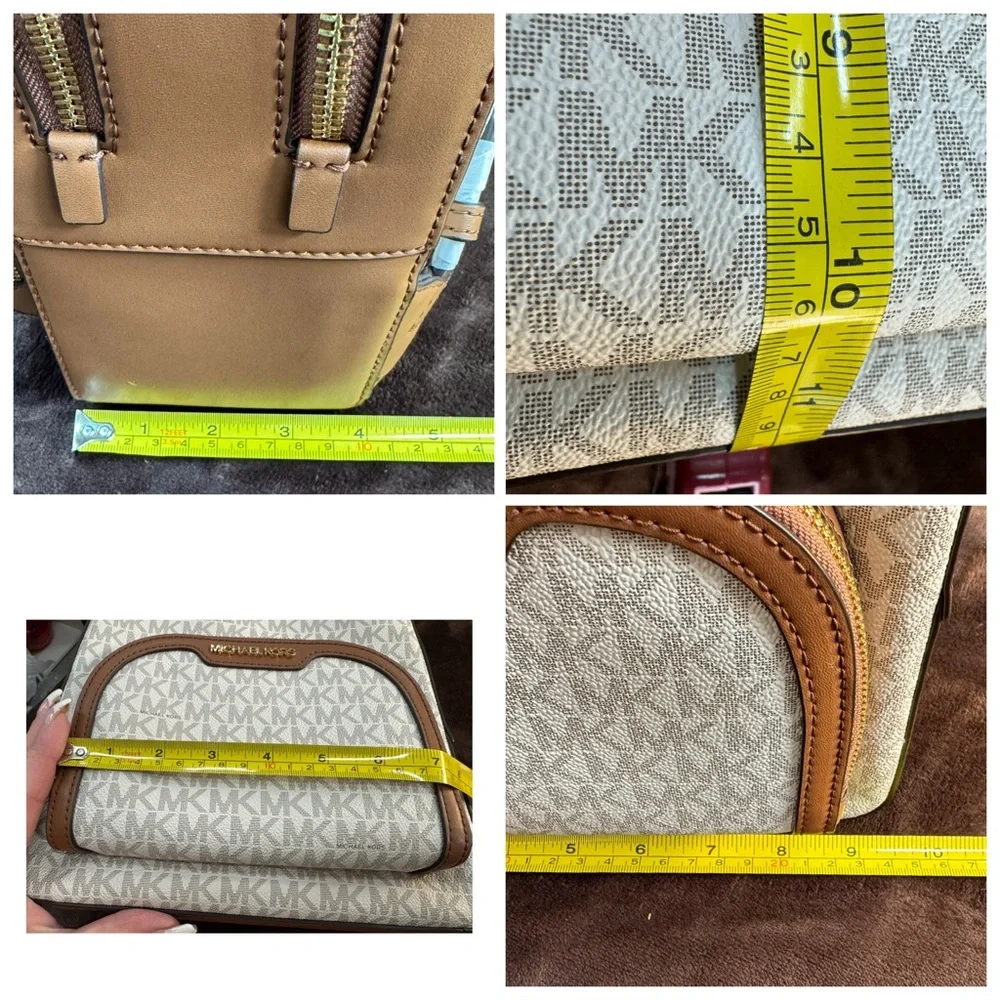 Michael Kors Signature Cream and Brown Backpack NWT - Picture 6 of 7